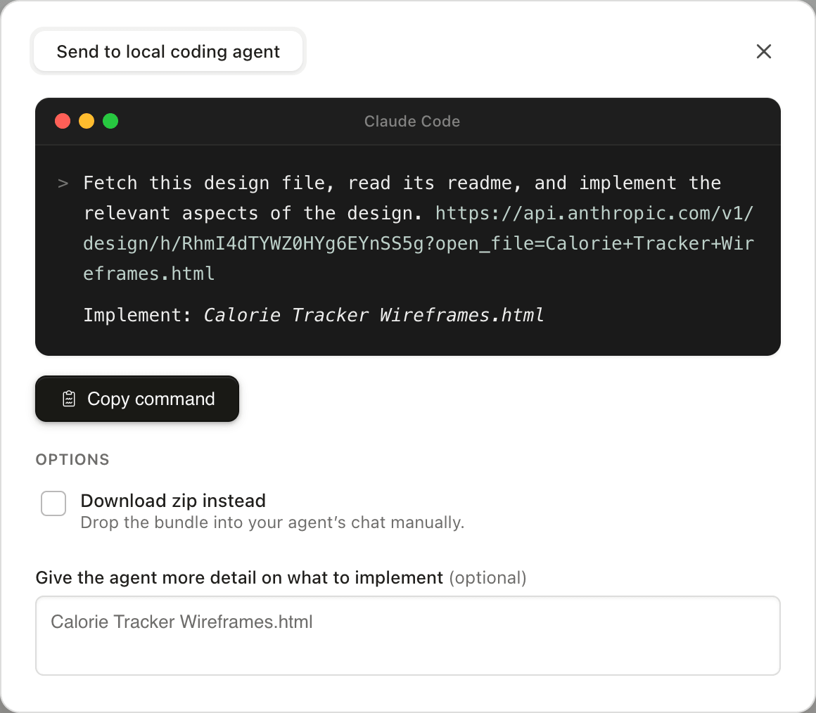 一键发送给 Claude Code