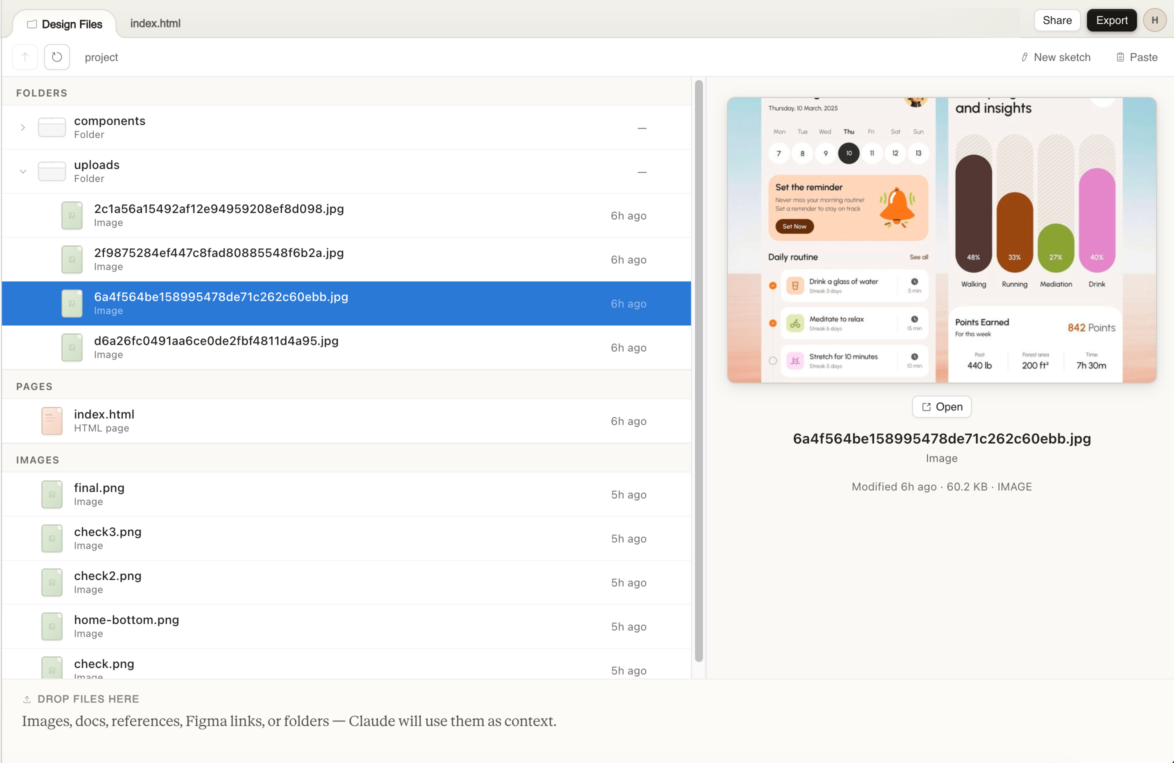 投喂给 Claude Design 的参考 UI 图集合